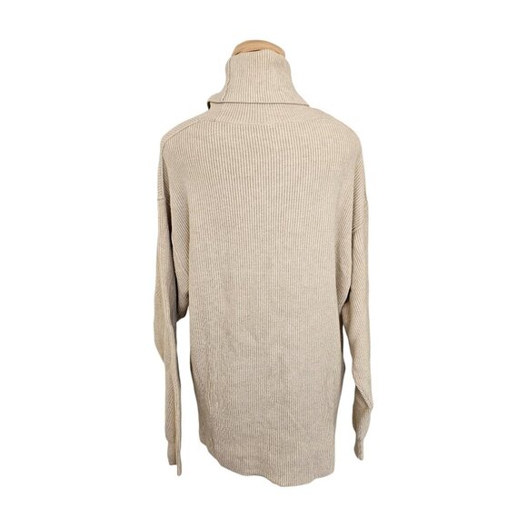 Free People Light Cream Knit Long Sleeve Turtle Neck Sweater Sz XS - Picture 5 of 10